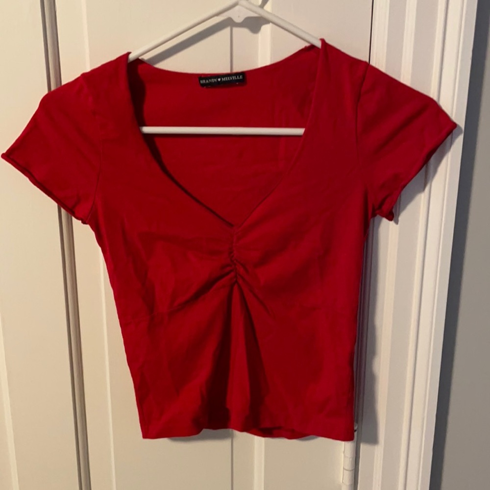 Brandy Melville v-neck with ruching